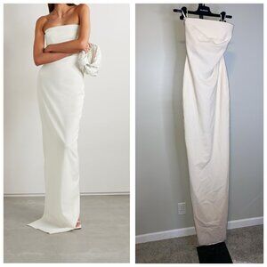 Rick Owens Strapless Wool-blend Crepe Gown - Ivory